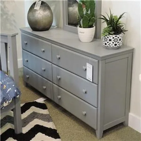 6 Drawer Dresser in Grey